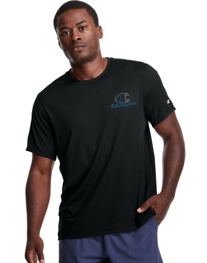 Camiseta Champion Hombre - Tee Outline Logo ( Negras ) 0981753-VC